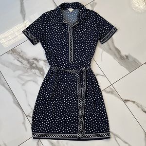 Navy Blue Polka Dot Dress